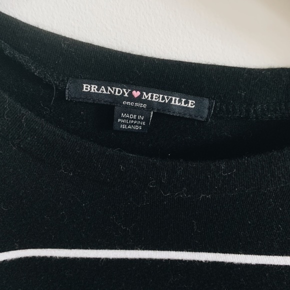 💀BOGO FREE Brandy Melville Striped T Shirt Tunic - Picture 2 of 4
